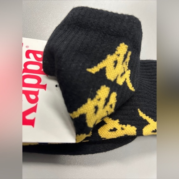 New Unisex Kappa Designer Street Style Logo Crew Cut Socks Black S 3-6 - Picture 7 of 7